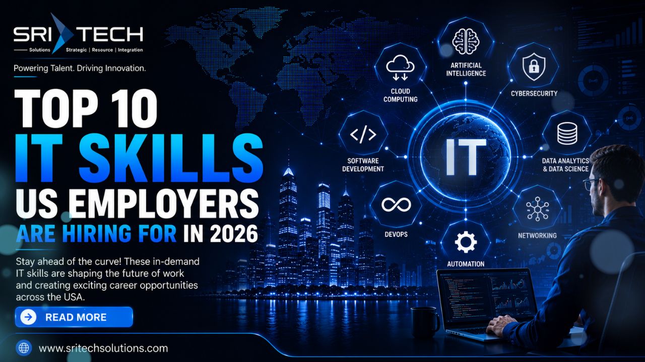 Top IT skills US employers are actively hiring for in 2026 including AI cloud and cybersecurity