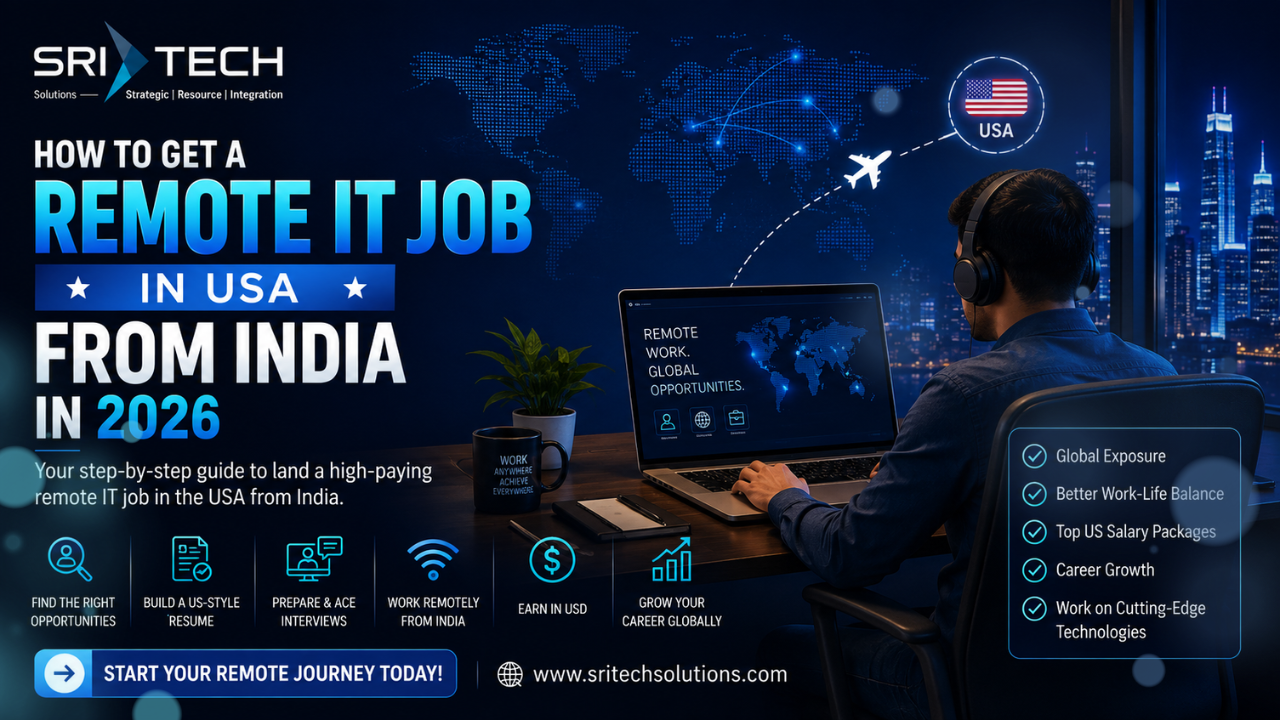 Indian IT professional working remotely for a US company from home office in 2026